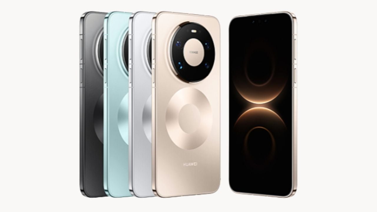 HUAWEI Mate 80 Pro Max shown in different colors with price information